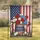 Rustic American Flag Watering Can Geraniums Petunias - Independence Day Decor Gift Garden Flag - 1