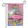 Vintage Pink Pickup Truck Spring Floral Welcome Sign - Farmhouse Decor Gift Garden Flag - 3