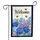 Welcome Sign Hydrangea Bumblebee Blue Purple Floral Home Entry Way Decor Gift Garden Flag - 3