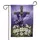 Welcome" Purple Ribbon Rugged Wooden Cross White Easter Lilies - Home Decor Gift Garden Flag - 3