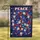 Peace Symbol Floral Rainbow Hearts Butterflies Cosmic Stars Home Decor Gift Garden Flag - 1