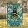 Yellow Black Bumblebee Floral Stained Glass - Nature Lover Garden Decor Gift Garden Flag - 1