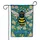 Yellow Black Bumblebee Floral Stained Glass - Nature Lover Garden Decor Gift Garden Flag - 3
