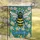 Yellow Black Bumblebee Floral Stained Glass - Nature Lover Garden Decor Gift Garden Flag - 5