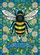 Yellow Black Bumblebee Floral Stained Glass - Nature Lover Garden Decor Gift Garden Flag - 6