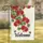 Geranium Bumblebee Flowers Welcome Script - Home Decor Everyday Gift Garden Flag - 1