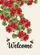 Geranium Bumblebee Flowers Welcome Script - Home Decor Everyday Gift Garden Flag - 6