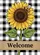 Welcome Sunflower Bee Buffalo Plaid Rustic Farmhouse Decor Garden Flag - 6