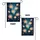 Glowing Translucent Cosmos Flowers Deep Teal Garden - Outdoor Home Decor Gift Garden Flag - 4