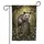 Possum on Wooden Fence Post, Fireflies & Lavender Flowers - Wildlife Lover Gift Garden Flag - 3