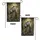 Possum on Wooden Fence Post, Fireflies & Lavender Flowers - Wildlife Lover Gift Garden Flag - 4