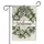 White Flower Botanical Wreath Welcome Banner Buffalo Check - Farmhouse Home Decor Garden Flag - 3