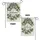 White Flower Botanical Wreath Welcome Banner Buffalo Check - Farmhouse Home Decor Garden Flag - 4