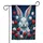 Fluffy Brown Rabbit with Alert Ears Spring Flower Garden - Wildlife Lover Home Decor Gift Garden Flag - 3
