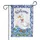 White Duck Pink Bow Welcome Blue Flowers - Spring Garden Housewarming Gift Garden Flag - 3