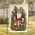 Vintage Santa Claus Red Fox Fawn Birds Holly Berries Christmas Holiday Home Decor Garden Flag - 1
