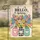 Hello Spring Floral Mason Jar Bouquet Butterflies - Everyday Home Decor Gift Garden Flag - 1