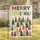 Merry Christmas Text Forest Trees Stars Ribbons Polka Dots Asterisks Border - Holiday Home Decor Gift Garden Flag - 1