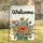 Welcome Script Bumblebee Poppy Daisy Floral Bouquet - Everyday Home Decor Gift Garden Flag - 1