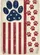 Distressed American Flag Paw Print - Patriotic Home Decor Gift for Pet Lovers Garden Flag - 6