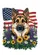 German Shepherd American Flag Wildflowers - Patriotic Independence Day Gift for Dog Lovers Garden Flag - 6