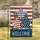 Welcome Patriotic Stars Botanical Rustic Garden Decor Gift Garden Flag - 1