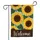 Bold Sunflowers Welcome - Worn Wood Sky Farmhouse Home Decor Garden Flag - 3