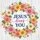 JESUS loves YOU Floral Wreath - Faith Home Decor Gift for Christian Garden Flag - 6