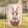 Baby Bunny Cherry Blossom Flower Crown Wicker Basket - Spring Home Decor Gift Garden Flag - 1