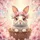 Baby Bunny Cherry Blossom Flower Crown Wicker Basket - Spring Home Decor Gift Garden Flag - 6