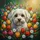 Maltese Dog Red Tulips Daisies Full Bloom Garden - Everyday Home Decor Gift for Dog Lovers Garden Flag - 6