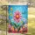 Pink Daisy 'Hello' Script Floral - Everyday Home Decor Garden Flag - 5