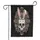 Gothic Human Skull Bunny Ears Bow Floral Botanical Scrollwork - Home Decor Gift Garden Flag - 3