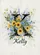 Custom Letter and Name Wildflower Bouquet Golden Daisy Sky Blue Aster - Farmhouse Decor Gift Garden Flag - 6