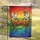 PEACE Word Doves Olive Branches Leaves Olives Rainbow - Living Room Decor Gift Garden Flag - 5