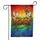 PEACE Word Doves Olive Branches Leaves Olives Rainbow - Living Room Decor Gift Garden Flag - 3