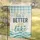 Life Better at the Lake Text Sun Birds Oar - Rustic Home Decor Gift for Lake Lovers Garden Flag - 5