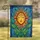 Radiant Sun Face Mandala Leaves - Boho Home Decor Gift for Yoga Lovers Garden Flag - 1