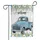 Rustic Pickup Truck Gingham Fender Wildflower Welcome - Farmhouse Home Decor Garden Flag - 3