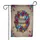 Vibrant Floral Wreath Welcome Sign Blue Butterflies Rustic Burlap - Welcoming Home Decor Gift Garden Flag - 3