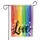 Love Script Rainbow Hearts Vertical Stripes - Home Decor Gift Garden Flag - 3