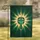Prominent Golden Sunburst Emerald Cross Radiant Rays - Symbolic Home Decor Gift Garden Flag - 1