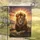 Majestic African Lion Radiant Sun Golden Savanna Dramatic Sunset Wildlife Lover Gift Garden Flag - 5