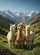 Three Alpacas Green Hillside Snow-Capped Peaks - Home Decor Gift for Wildlife Lover Garden Flag - 6