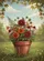 Seasonal Garden Terracotta Pot Flowering Plant - Home Decor Gift for Garden Lover Garden Flag - 6