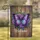 Realistic Iridescent Butterfly Welcome Purple Flowers Rustic Wood - Home Decor Gift Garden Flag - 1