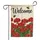 Lush Red Geraniums Welcome Bumblebees - Everyday Garden Decor Gift Garden Flag - 3