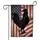 Black Rooster Distressed American Flag - Independence Day Gift for Veterans Garden Flag - 3