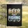 Distressed Beer Fishing Bass Fish Mugs - Home Bar Decor Gift for Fishermen Garden Flag - 5