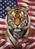 Majestic Bengal Tiger American Flag - Independence Day Gift for Veterans Garden Flag - 6